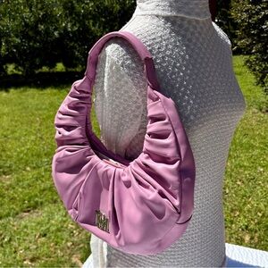 Badgley Mischka Ruched Women's Crescents Bag In Purple GENTLY Used Condition 💜🤩